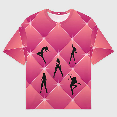 Женская футболка оверсайз Веселый Танцующий Счастливый / 3D-принт – фото 1