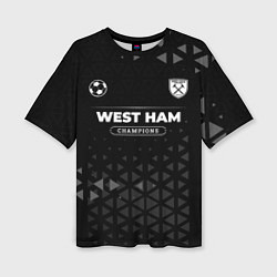 Женская футболка оверсайз West Ham Champions Uniform