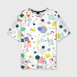 Женская футболка оверсайз MULTICOLORED GEOMETRIC SHAPES