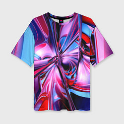 Женская футболка оверсайз Авангардная футуристическая композиция Абстракция