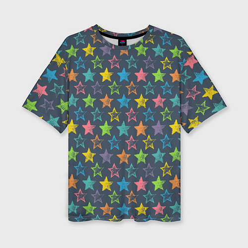 Женская футболка оверсайз Море звезд / 3D-принт – фото 1