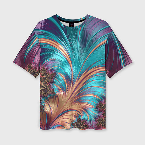 Женская футболка оверсайз Floral composition Цветочная композиция / 3D-принт – фото 1