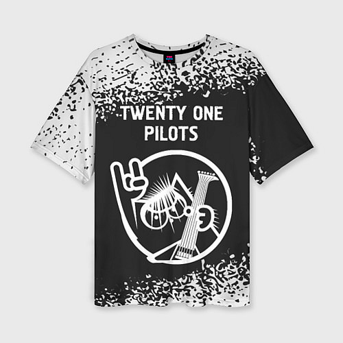 Женская футболка оверсайз Twenty One Pilots - КОТ - Краска / 3D-принт – фото 1