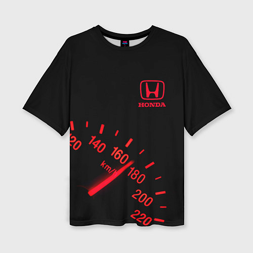 Женская футболка оверсайз HONDA СПИДОМЕТР / 3D-принт – фото 1