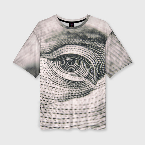 Женская футболка оверсайз Глаз Бенджамина Франклина / 3D-принт – фото 1