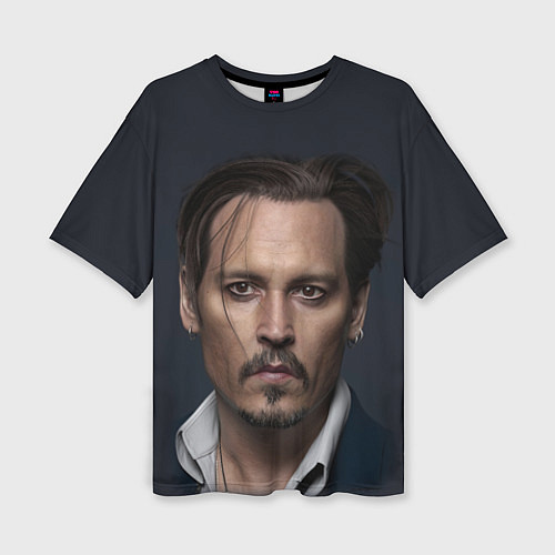 Женская футболка оверсайз Джонни Депп Johnny Depp / 3D-принт – фото 1