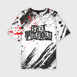 Женская футболка оверсайз Sex Pistols Big Logo