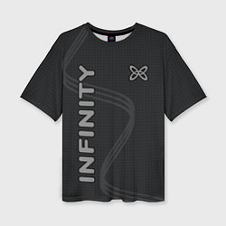 Женская футболка оверсайз Infinity бесконечность