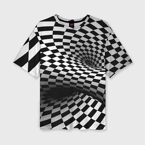 Женская футболка оверсайз Геометрическая объёмная композиция Авангард / 3D-принт – фото 1