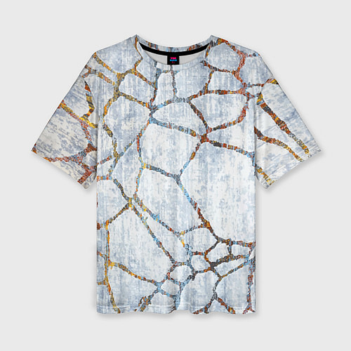 Женская футболка оверсайз Авангардный текстурный паттерн / 3D-принт – фото 1