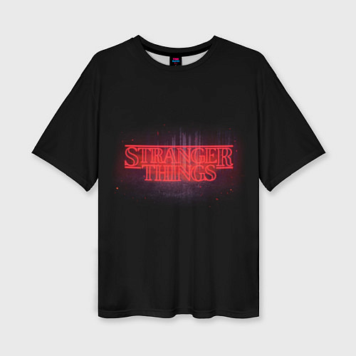 Женская футболка оверсайз С логотипом Stranger Things / 3D-принт – фото 1