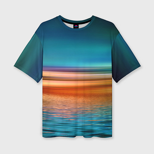 Женская футболка оверсайз Море с размытым фоном / 3D-принт – фото 1