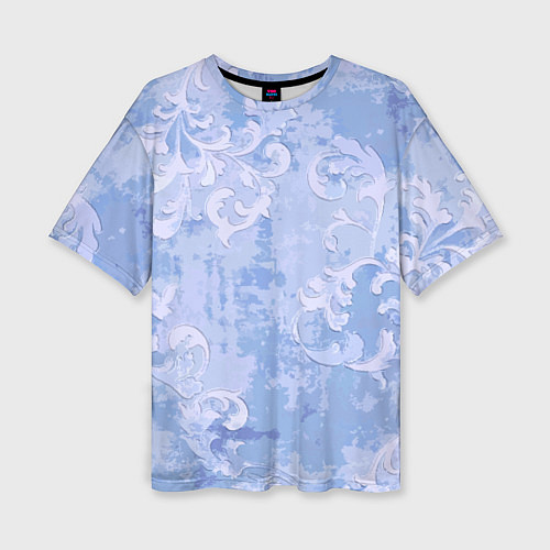 Женская футболка оверсайз Винтажный растительный летний орнамент / 3D-принт – фото 1