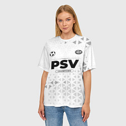 Футболка оверсайз женская PSV Champions Униформа, цвет: 3D-принт — фото 2