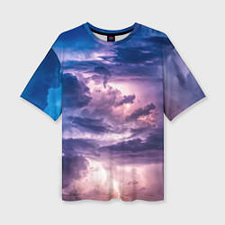 Женская футболка оверсайз Stormy sky