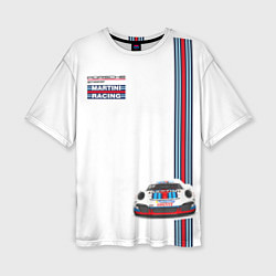 Женская футболка оверсайз Porsche Martini Racing