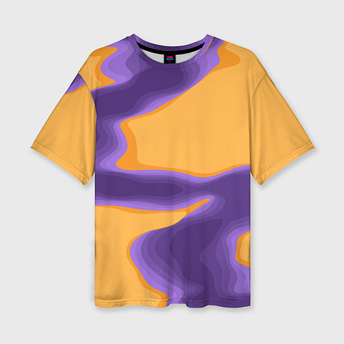 Женская футболка оверсайз Фиолетовая река / 3D-принт – фото 1