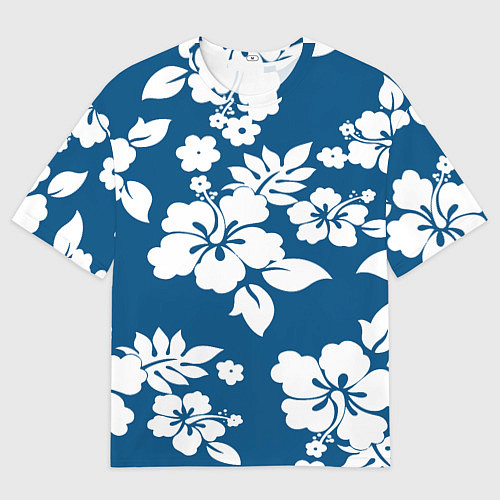 Женская футболка оверсайз Цветочный паттерн Минимализм / 3D-принт – фото 1