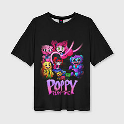 Женская футболка оверсайз POPPY PLAYTIME chapter 2 персонажи игры
