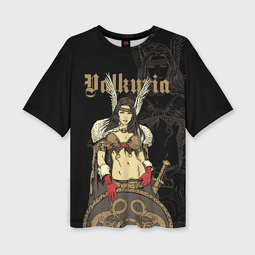 Женская футболка оверсайз Валькирия - дева воительница / 3D-принт – фото 1