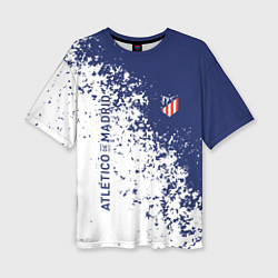 Женская футболка оверсайз Atletico madrid football sport