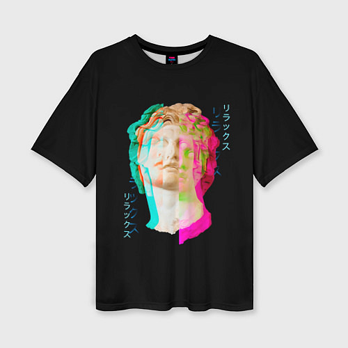 Женская футболка оверсайз Статуя Глитч / 3D-принт – фото 1