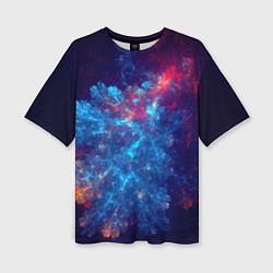 Женская футболка оверсайз Космический Коралловый Риф