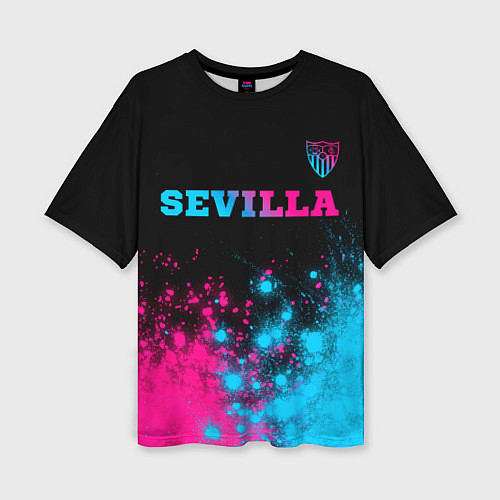 Женская футболка оверсайз Sevilla Neon Gradient / 3D-принт – фото 1