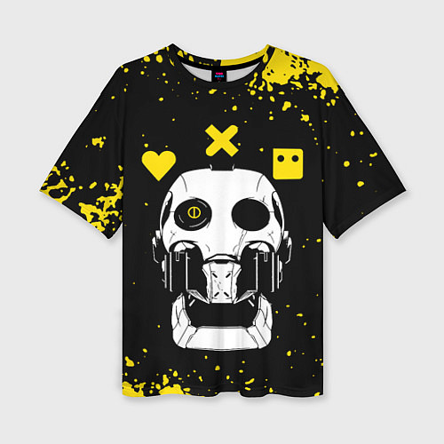 Женская футболка оверсайз Love Death and Robots Любовь Смерть и Роботы / 3D-принт – фото 1