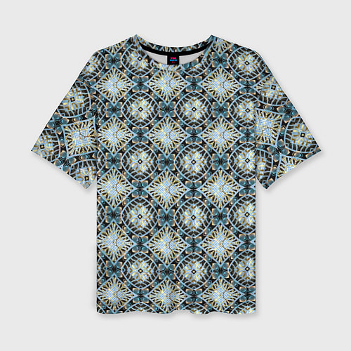 Женская футболка оверсайз Калейдоскоп Geometry / 3D-принт – фото 1