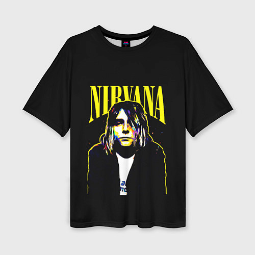 Женская футболка оверсайз Рок - группа Nirvana / 3D-принт – фото 1