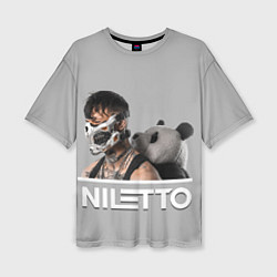 Женская футболка оверсайз Нилетто - Криолит