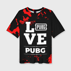 Женская футболка оверсайз PUBG Love Классика