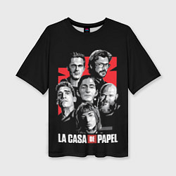 Женская футболка оверсайз Бумажный дом La Casa De Papel
