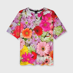 Женская футболка оверсайз BEAUTIFUL FLOWERS