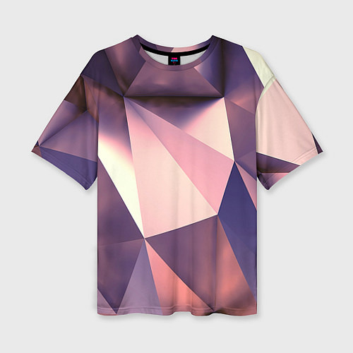Женская футболка оверсайз Кристальная мозаика / 3D-принт – фото 1
