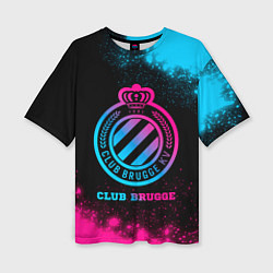 Женская футболка оверсайз Club Brugge Neon Gradient