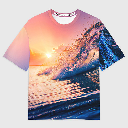 Женская футболка оверсайз Ocean element / 3D-принт – фото 1
