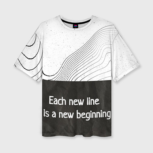 Женская футболка оверсайз Линии жизни Life lines / 3D-принт – фото 1