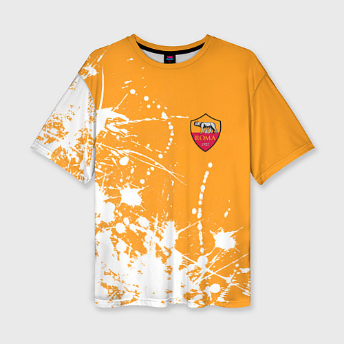 Женская футболка оверсайз Roma маленькое лого краска / 3D-принт – фото 1