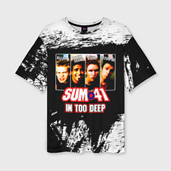 Женская футболка оверсайз In Too Deep - Sum 41
