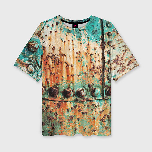 Женская футболка оверсайз Искусство коррозии металла Rust / 3D-принт – фото 1