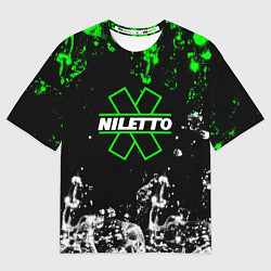 Женская футболка оверсайз Нилето niletto текстура воды