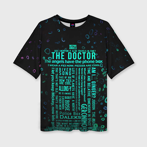 Женская футболка оверсайз Tardis Doctor Who Memories / 3D-принт – фото 1
