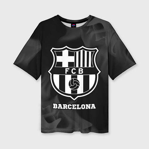 Женская футболка оверсайз Barcelona Sport на темном фоне / 3D-принт – фото 1