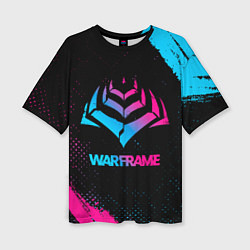 Женская футболка оверсайз Warframe Neon Gradient