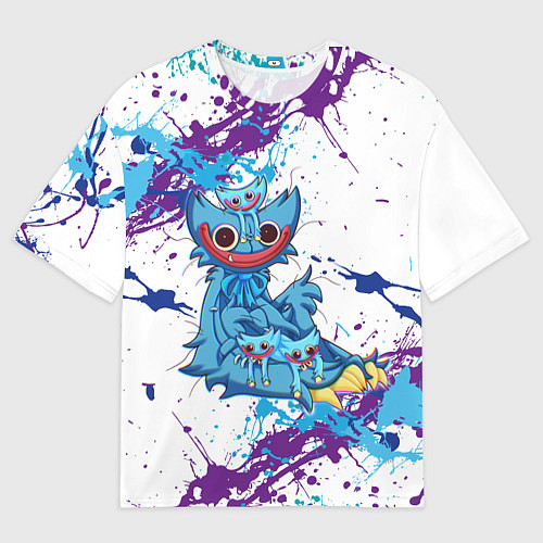 Женская футболка оверсайз POPPY PLAYTIME Мини Хагги / 3D-принт – фото 1