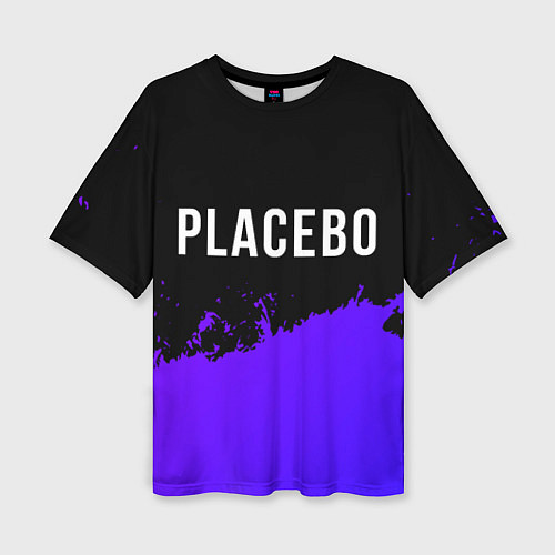 Женская футболка оверсайз Placebo Purple Grunge / 3D-принт – фото 1