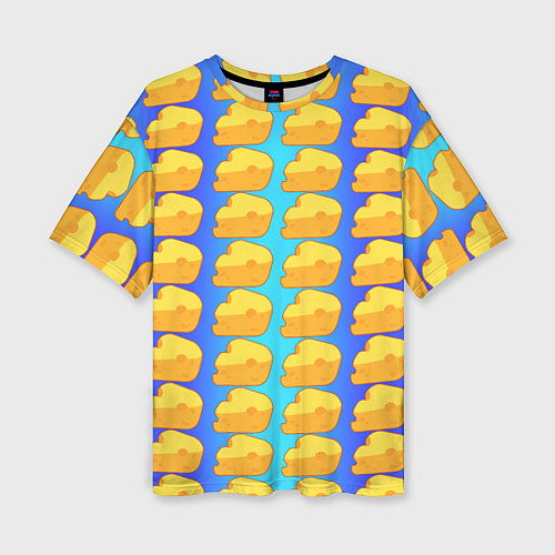 Женская футболка оверсайз Сыр сыр сыр / 3D-принт – фото 1