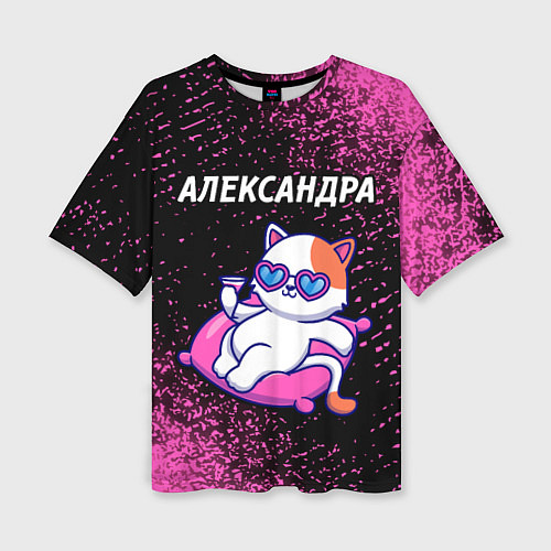 Женская футболка оверсайз Александра КОШЕЧКА Арт / 3D-принт – фото 1